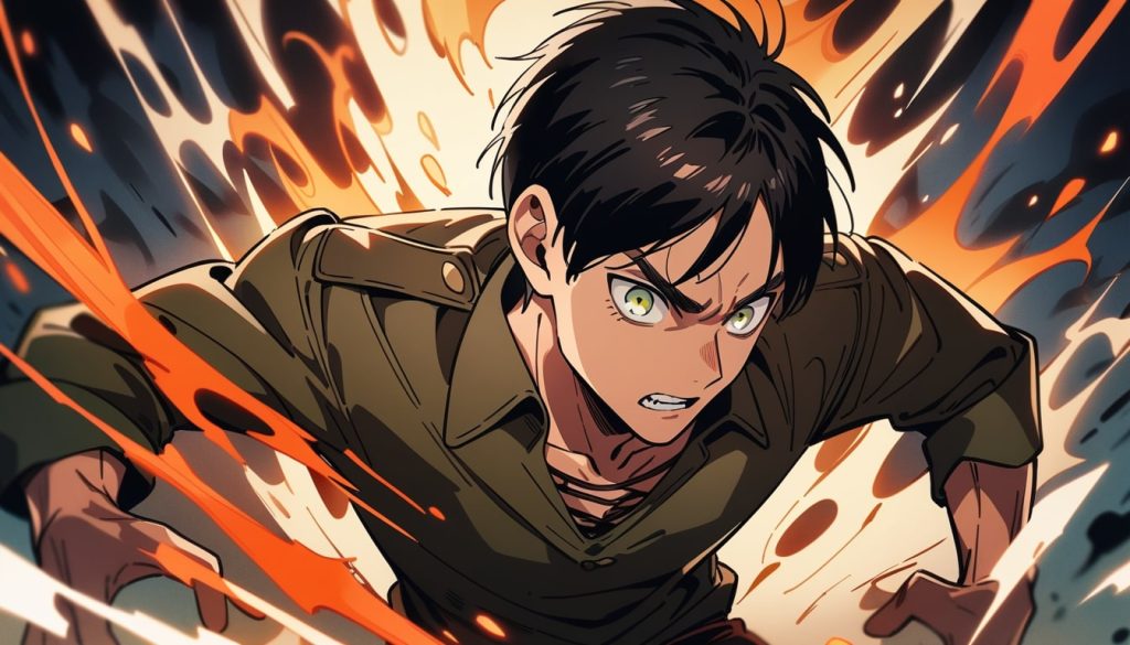 eren yeager flames