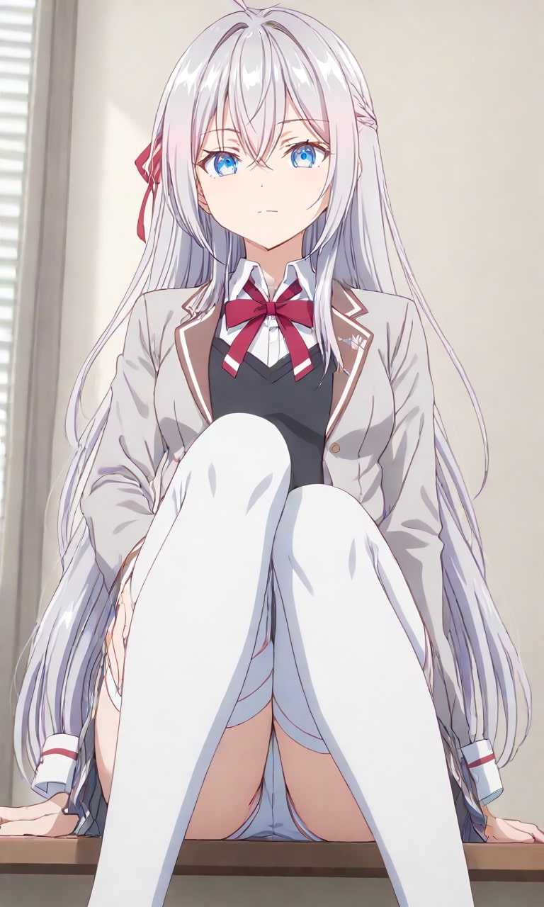 alisa kujyou sitting pose