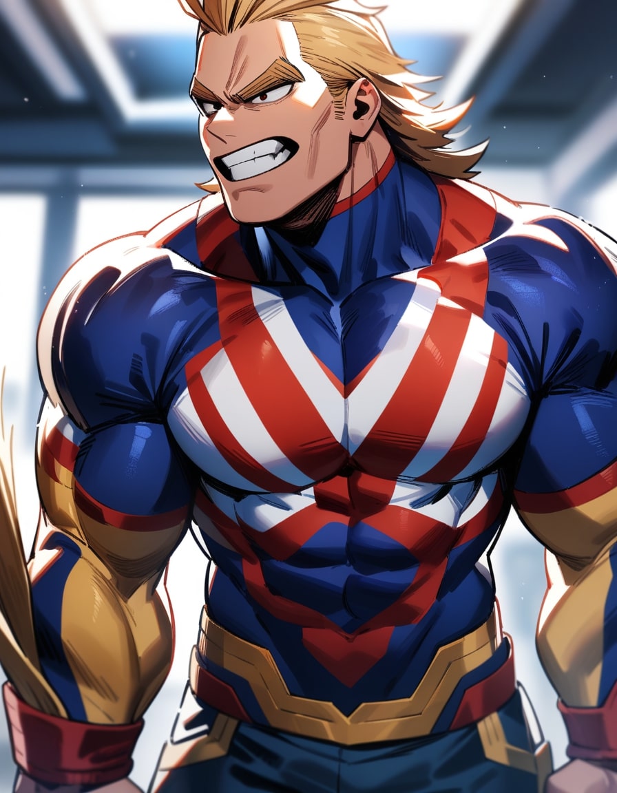 all might strong pose