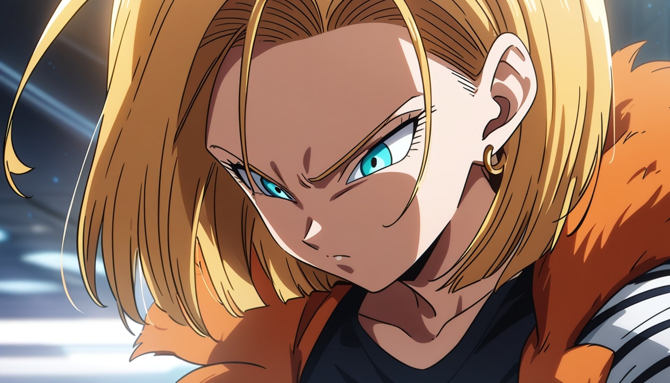 android 18 closeup