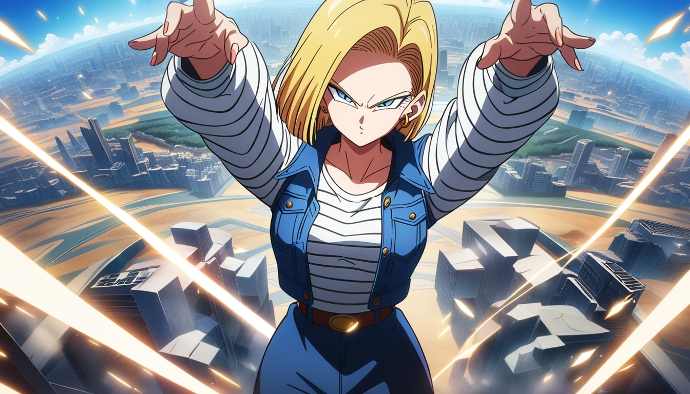 android 18 flying