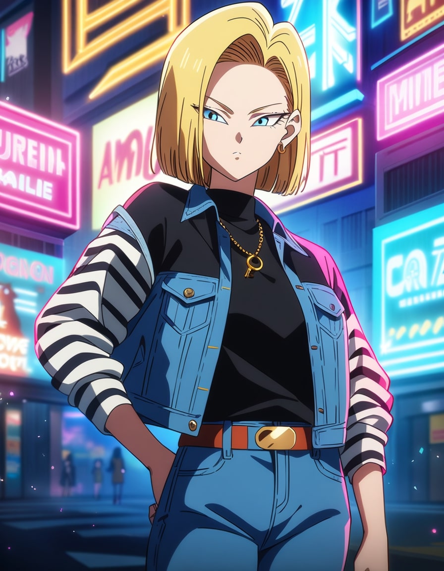 android 18 neon