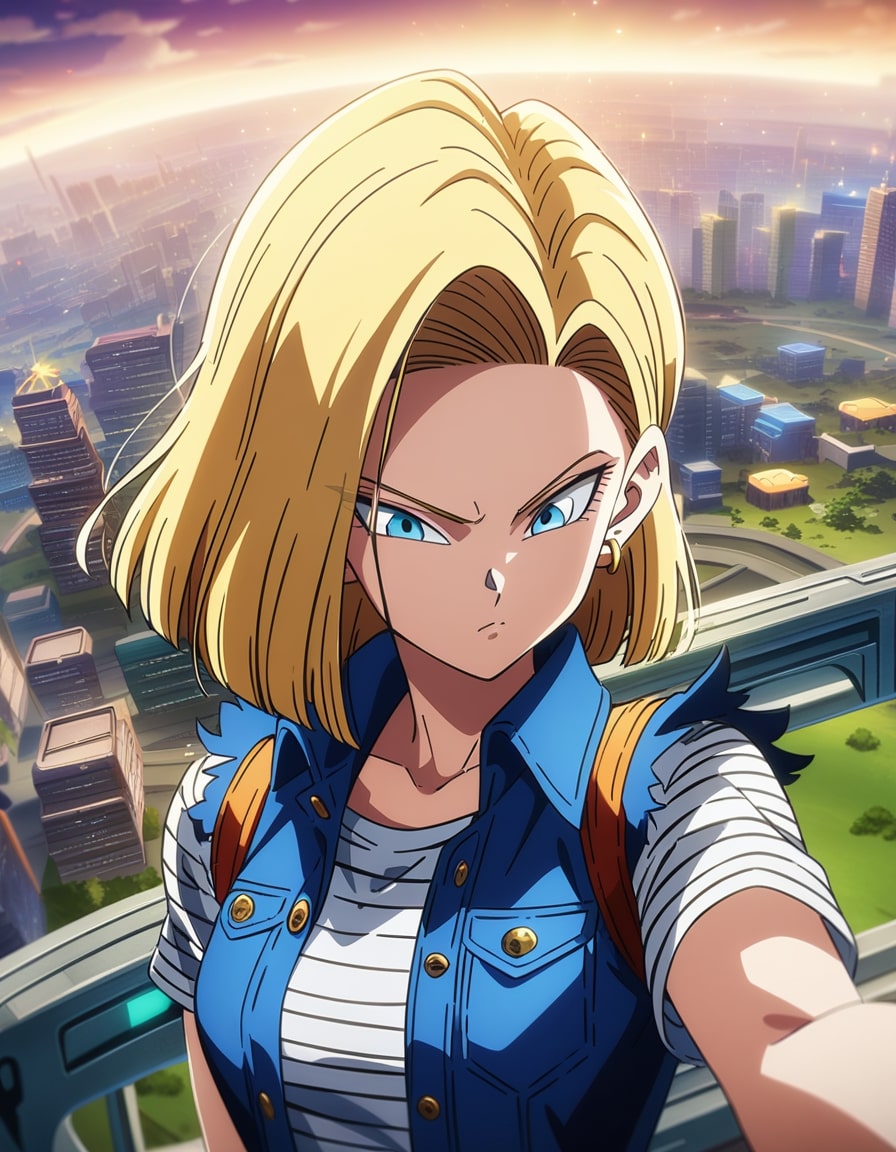 android 18 sunset city