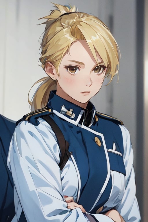 riza hawkeye crossed arms