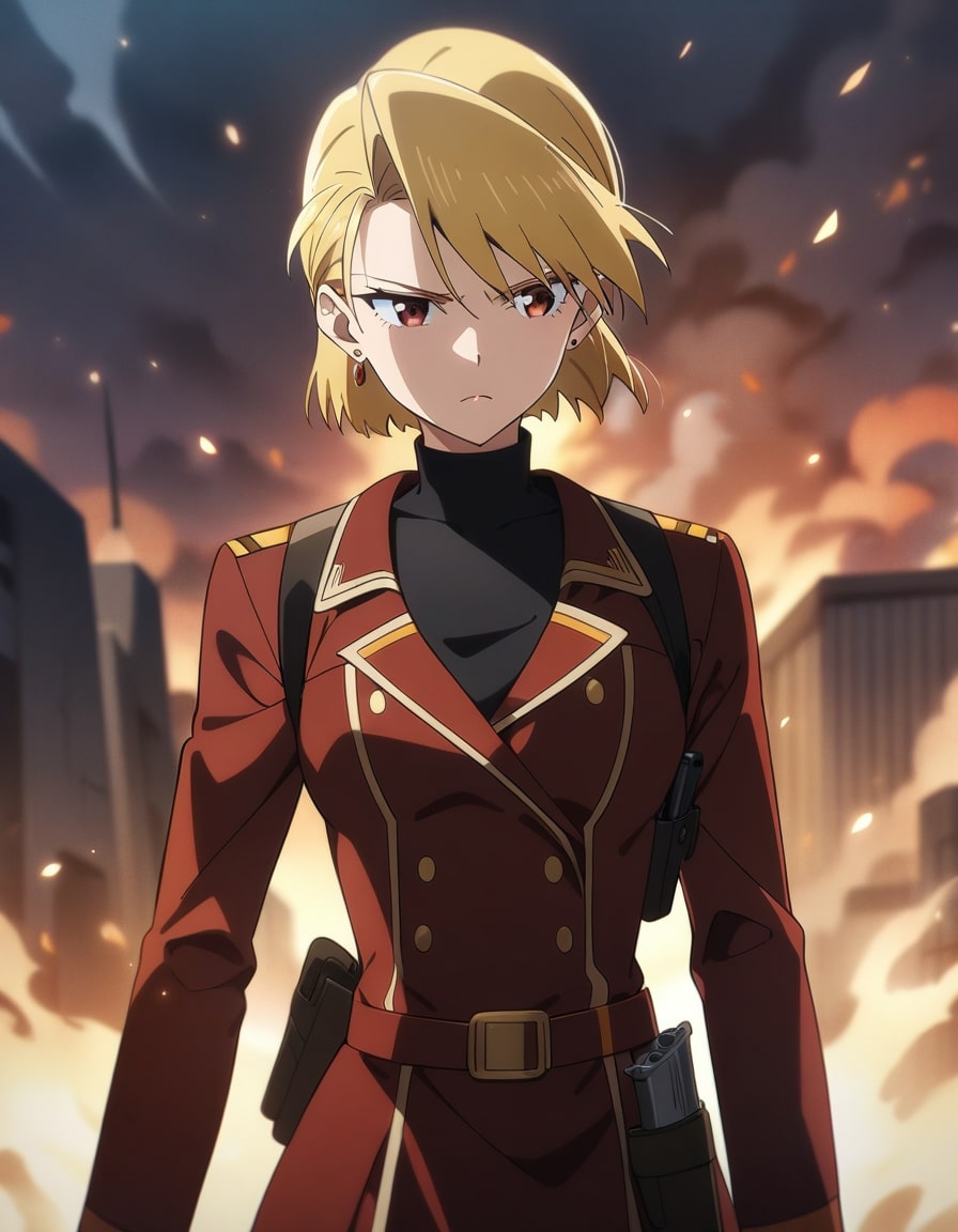 riza hawkeye red uniform