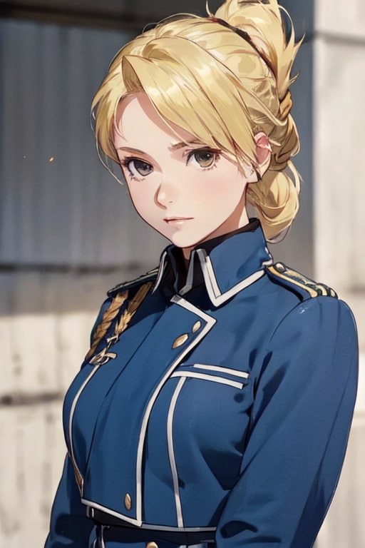 riza hawkeye uniform standing