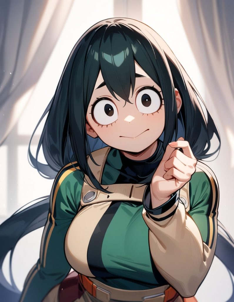 tsuyu asui excited