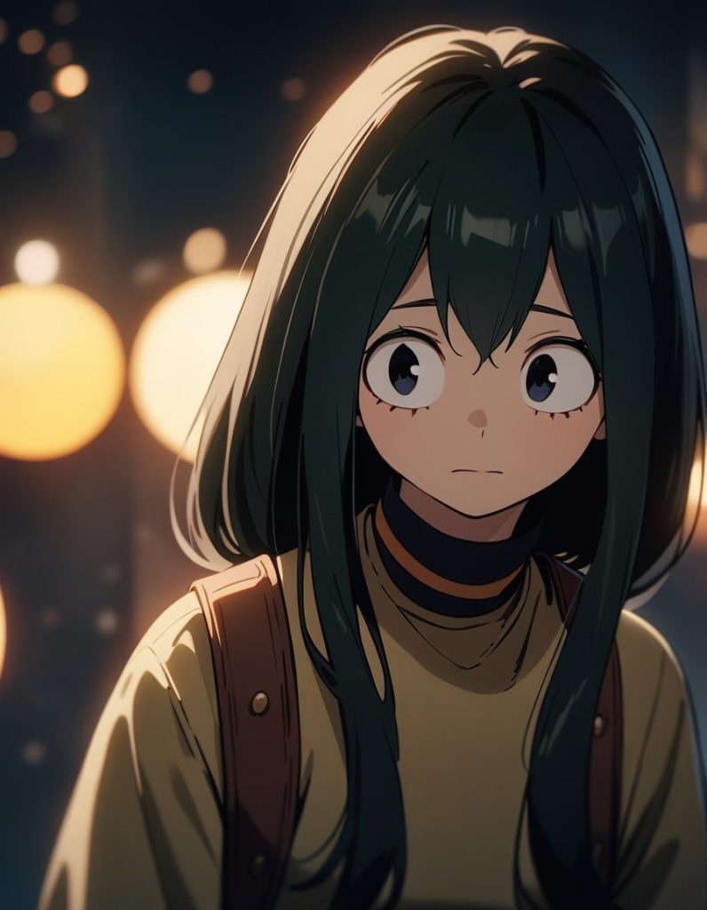 tsuyu asui night scene