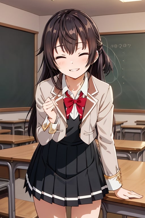 yuki suou excited in class