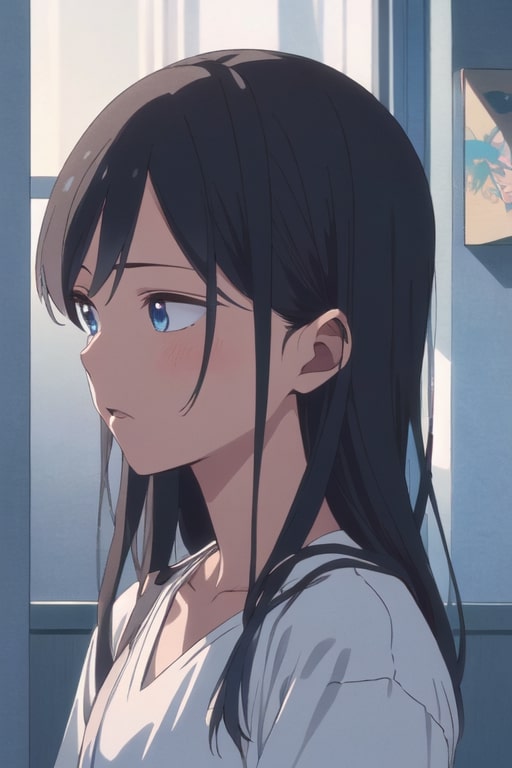 rin gazing sideways