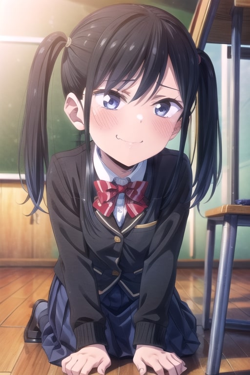 rin schoolgirl smiling