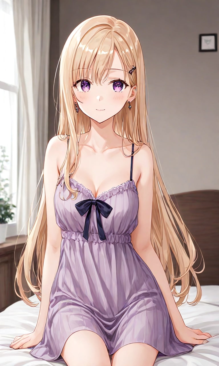 saki bedroom light nightgown