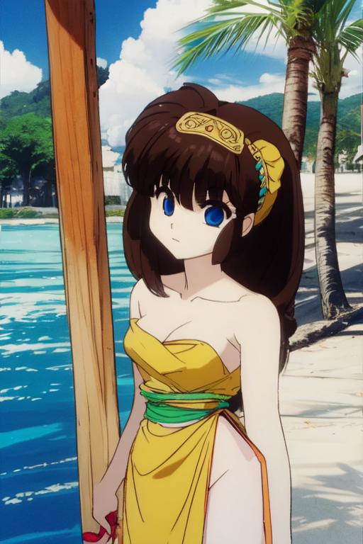 ranma beach yellow outfit