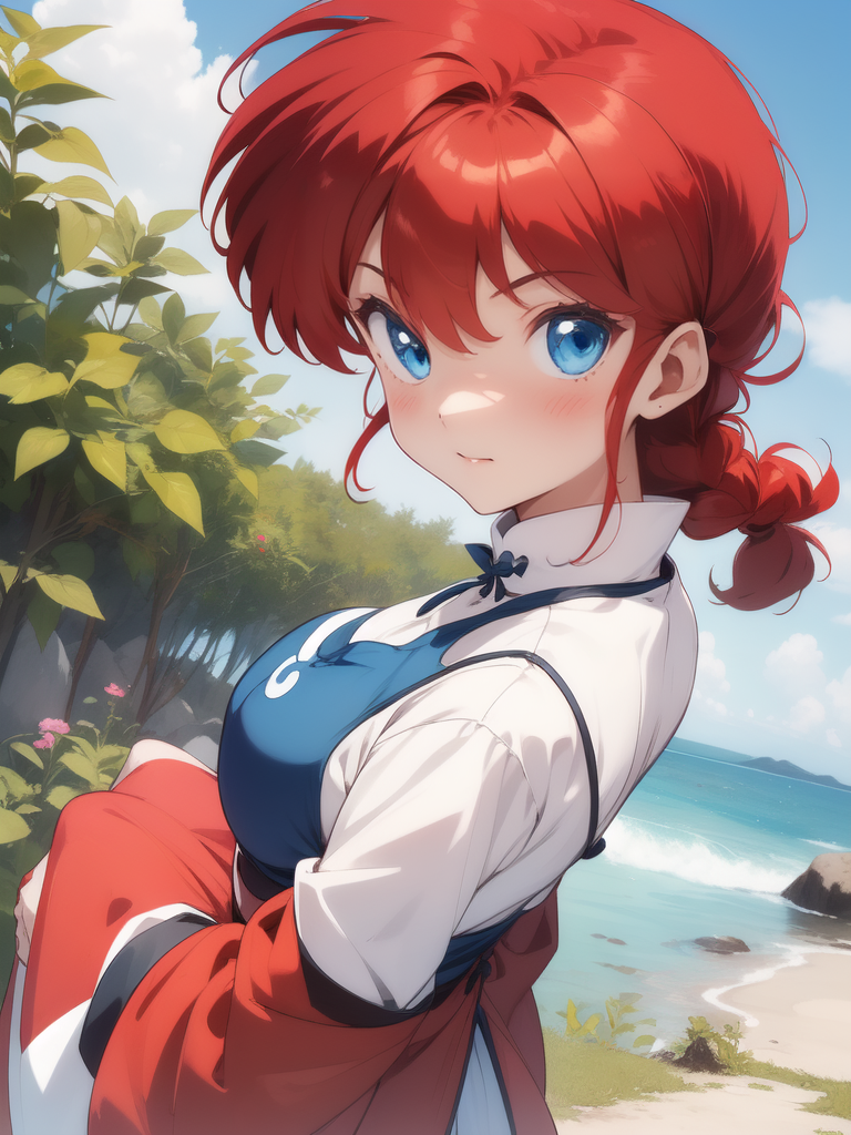 ranma by the beach