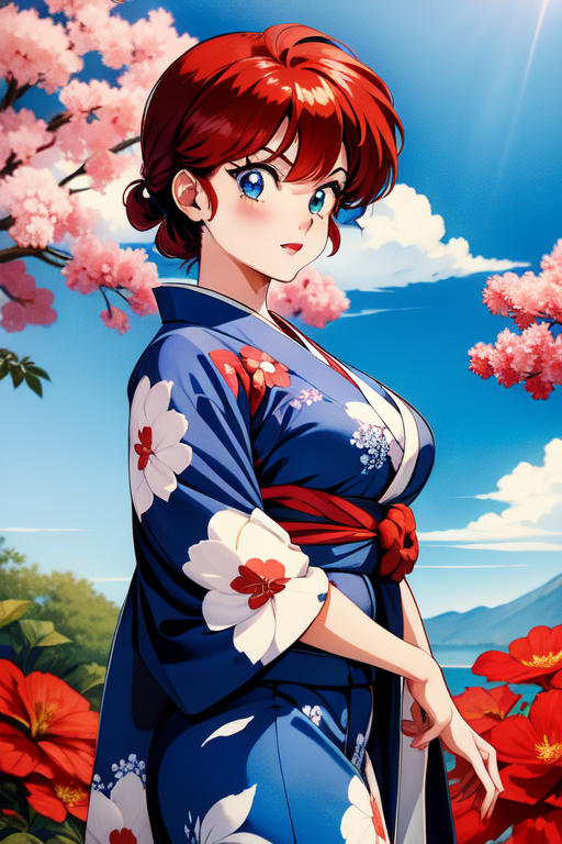 ranma kimono flower garden