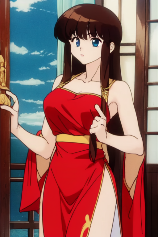 ranma red gown